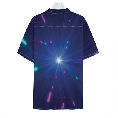 Pink And Teal Lights Speed Print Hawaiian Shirt