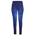 Pink And Teal Lights Speed Print High-Waisted Pocket Leggings