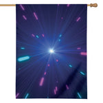 Pink And Teal Lights Speed Print House Flag