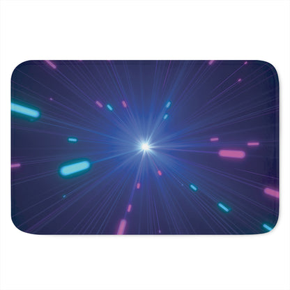 Pink And Teal Lights Speed Print Indoor Door Mat
