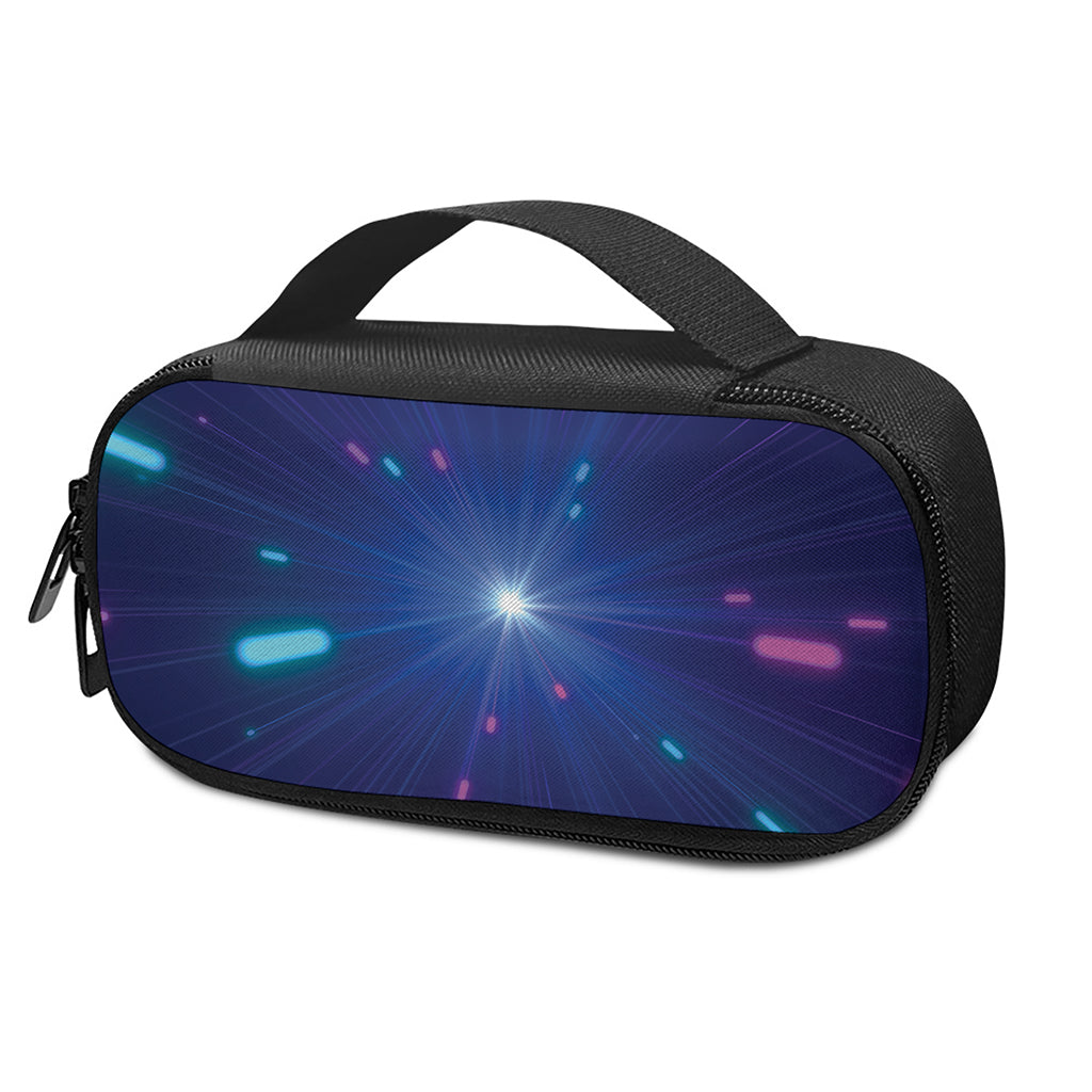 Pink And Teal Lights Speed Print Insulin Cooler Travel Case
