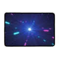 Pink And Teal Lights Speed Print Kitchen Mat