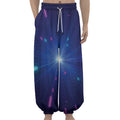 Pink And Teal Lights Speed Print Lantern Pants