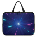 Pink And Teal Lights Speed Print Laptop Sleeve With Handle