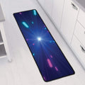 Pink And Teal Lights Speed Print Long Kitchen Mat