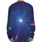 Pink And Teal Lights Speed Print Long Sleeve Baseball Jersey