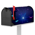 Pink And Teal Lights Speed Print Mailbox Cover