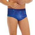 Pink And Teal Lights Speed Print Men's Briefs
