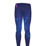 Pink And Teal Lights Speed Print Men's leggings