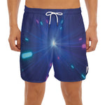 Pink And Teal Lights Speed Print Men's Split Running Shorts