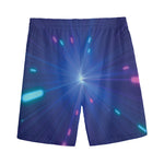 Pink And Teal Lights Speed Print Men's Sports Shorts