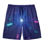 Pink And Teal Lights Speed Print Men's Swim Trunks