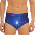 Pink And Teal Lights Speed Print Men's Triangle Swim Briefs