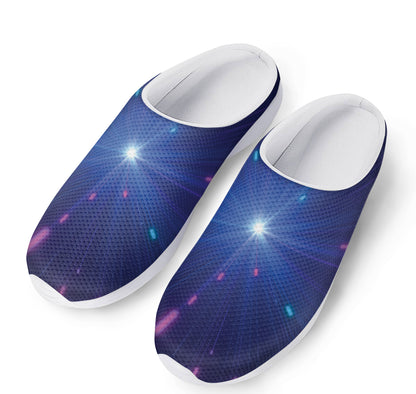 Pink And Teal Lights Speed Print Mesh Casual Shoes