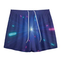 Pink And Teal Lights Speed Print Mesh Shorts