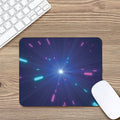 Pink And Teal Lights Speed Print Mouse Pad