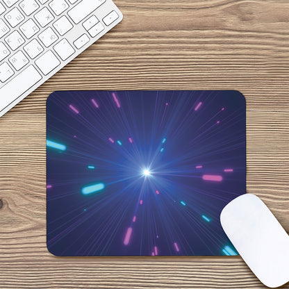 Pink And Teal Lights Speed Print Mouse Pad