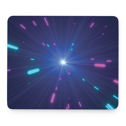 Pink And Teal Lights Speed Print Mouse Pad