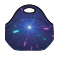 Pink And Teal Lights Speed Print Neoprene Lunch Bag