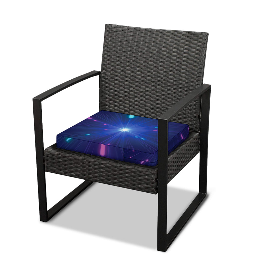 Pink And Teal Lights Speed Print Outdoor Seat Cushion Cover