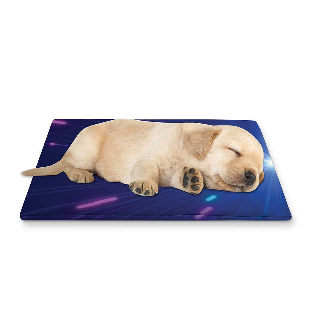 Pink And Teal Lights Speed Print Pet Cooling Mat Cover