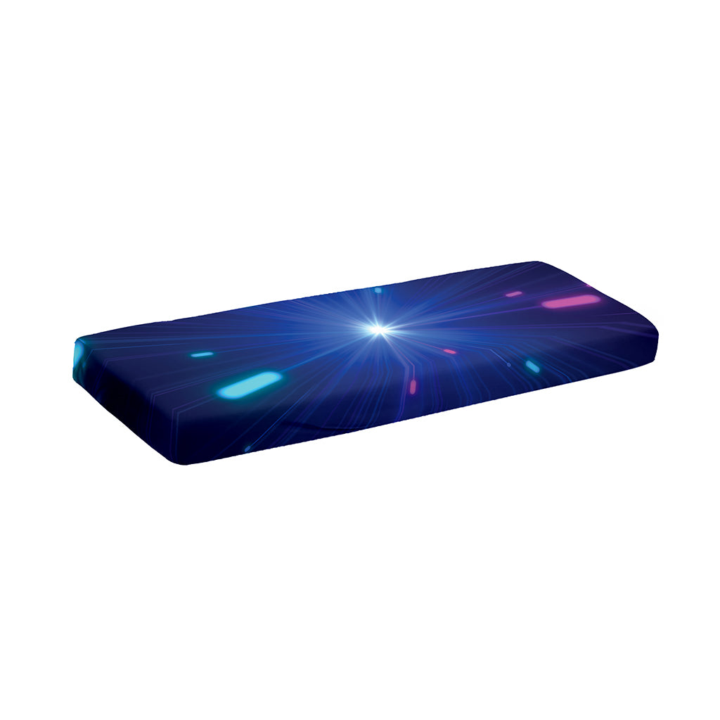 Pink And Teal Lights Speed Print Piano Keyboard Cover