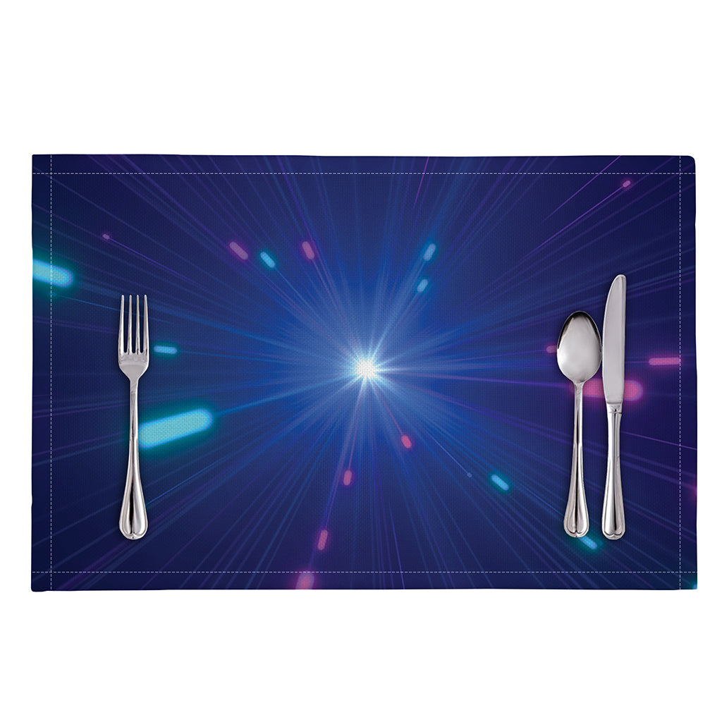 Pink And Teal Lights Speed Print Placemat