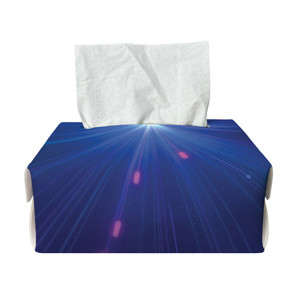 Pink And Teal Lights Speed Print Rectangle Tissue Box Cover