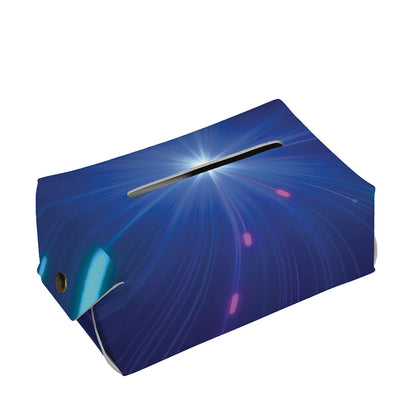 Pink And Teal Lights Speed Print Rectangle Tissue Box Cover