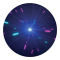 Pink And Teal Lights Speed Print Round Blanket