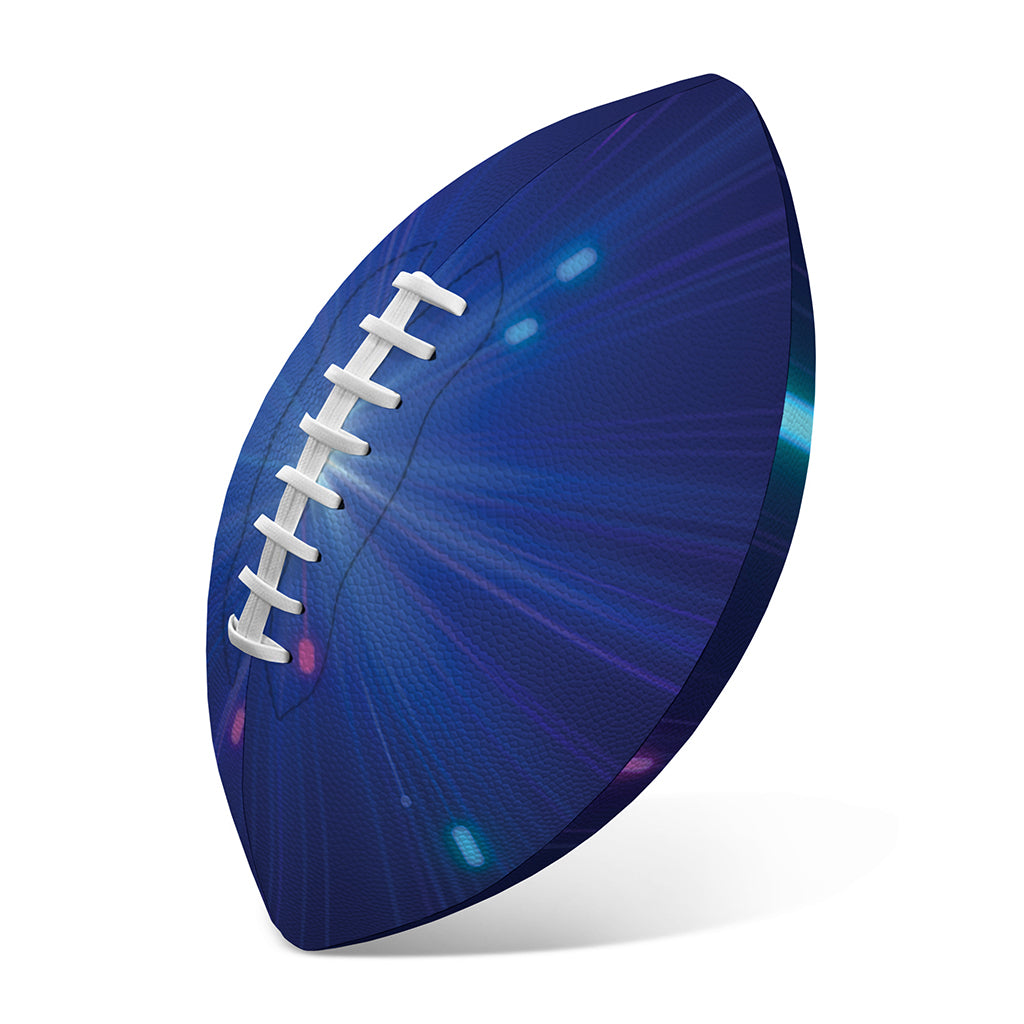 Pink And Teal Lights Speed Print Rugby Ball