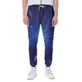 Pink And Teal Lights Speed Print Joggers