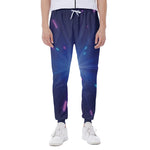 Pink And Teal Lights Speed Print Scuba Joggers