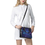 Pink And Teal Lights Speed Print Shoulder Handbag