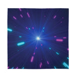 Pink And Teal Lights Speed Print Silk Bandana