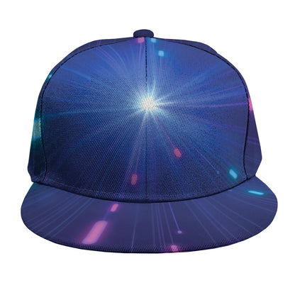 Pink And Teal Lights Speed Print Snapback Cap