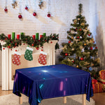 Pink And Teal Lights Speed Print Tablecloth
