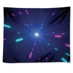 Pink And Teal Lights Speed Print Tapestry