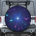 Pink And Teal Lights Speed Print Tire Cover