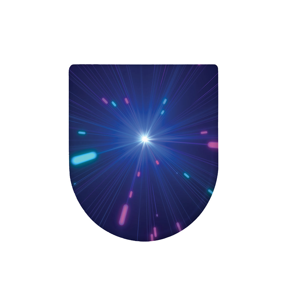 Pink And Teal Lights Speed Print Toilet Lid Cover