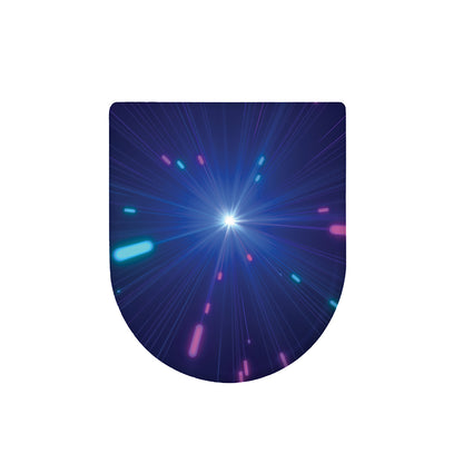 Pink And Teal Lights Speed Print Toilet Lid Cover