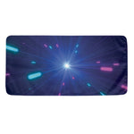 Pink And Teal Lights Speed Print Towel
