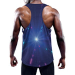Pink And Teal Lights Speed Print Training Tank Top