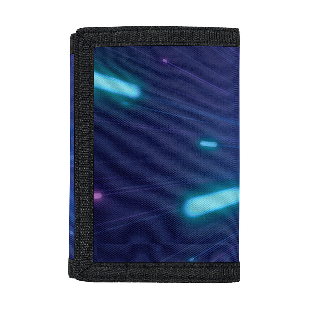 Pink And Teal Lights Speed Print Trifold Wallet