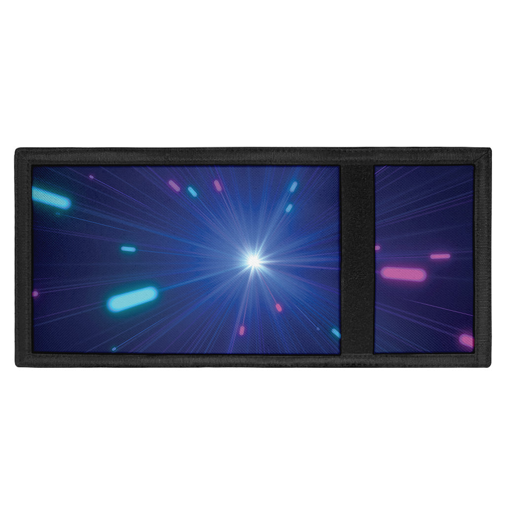 Pink And Teal Lights Speed Print Trifold Wallet