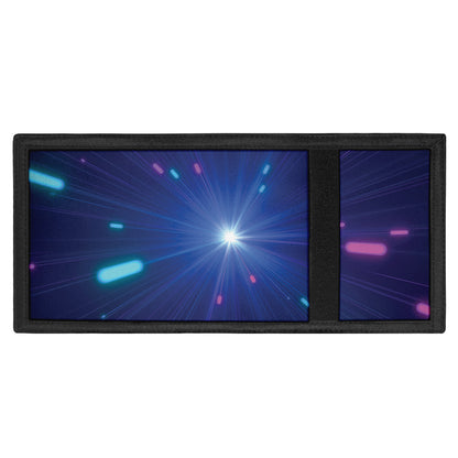 Pink And Teal Lights Speed Print Trifold Wallet