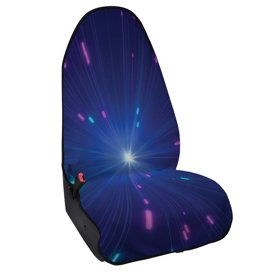Pink And Teal Lights Speed Print Waterproof Car Seat Cover