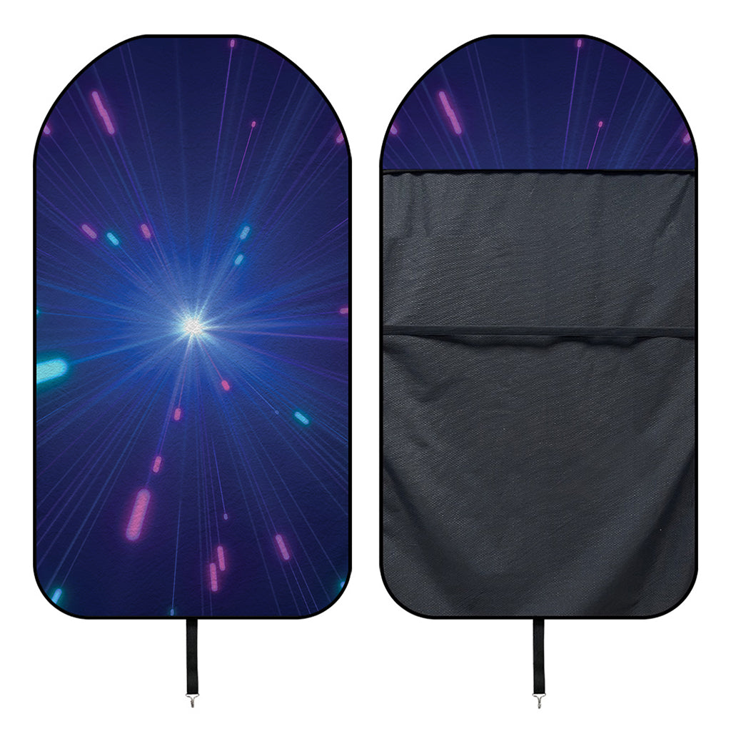 Pink And Teal Lights Speed Print Waterproof Car Seat Cover