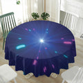Pink And Teal Lights Speed Print Waterproof Round Tablecloth