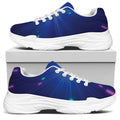 Pink And Teal Lights Speed Print White Chunky Shoes